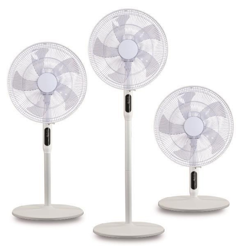 Eurolamp 300-20006 Ανεμιστήρας Ορθοστάτης 3 σε 1 με Οθόνη LED 45cm 25W Λευκό 